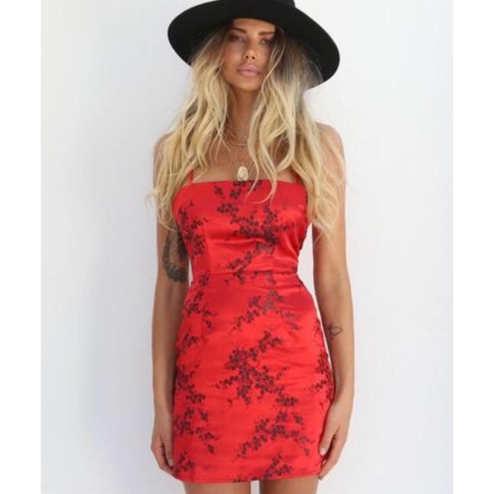 Wilma Dress - Red Oriental Dress
